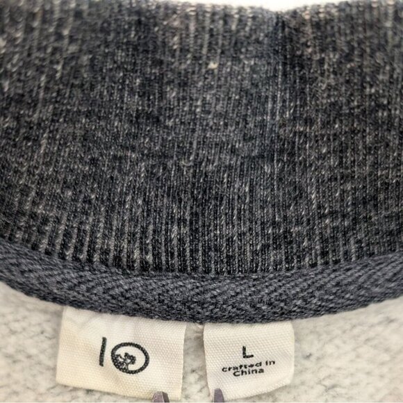 Tentree Mens Gray 1/4 Zip Pullover Sweatshirt L Organic Cotton Hemp Blend - Picture 3 of 9